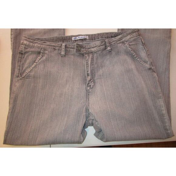 True Vtg EXOCET Chino Jeans Womens 20 Collection Gray Stretch TALL 80s 90s Urban - Picture 3 of 6